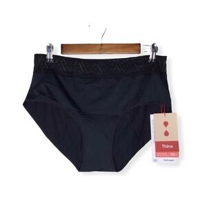 NWT Thinx Period Panty Hiphugger in Black Size 2XL.